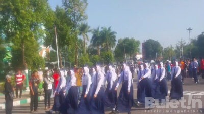 Warnai HUT RI ke-78, Pamkab Pamekasan Gelar Lomba Gerak Jalan