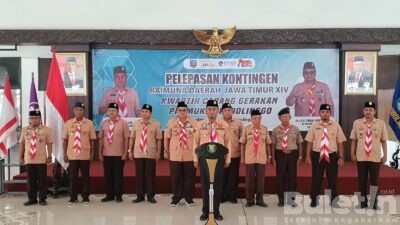 Kak Ugas Lepas Peserta Raimuna Daerah Kontingen Kwarcab Gerakan Pramuka Probolinggo