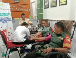 Peringati Hari Kesehatan Nasional Ke-59, Puluhan Prajurit Kodim 0826/Pamekasan Donor Darah