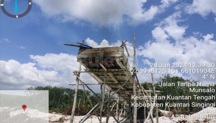 Tak Berizin, Polres Kuansing Tertibkan Penambangan Emas di Desa Kopa, Kuantan Tengah