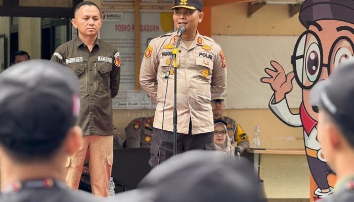 Kapolres Kuansing Hadiri Apel Siaga dan Patroli Pengawasan di Masa Tenang Pemilu 2024