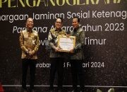 Berikan Perlindungan Bagi Pekerja, Kota Probolinggo Diganjar Penghargaan Paritrana Award 2023
