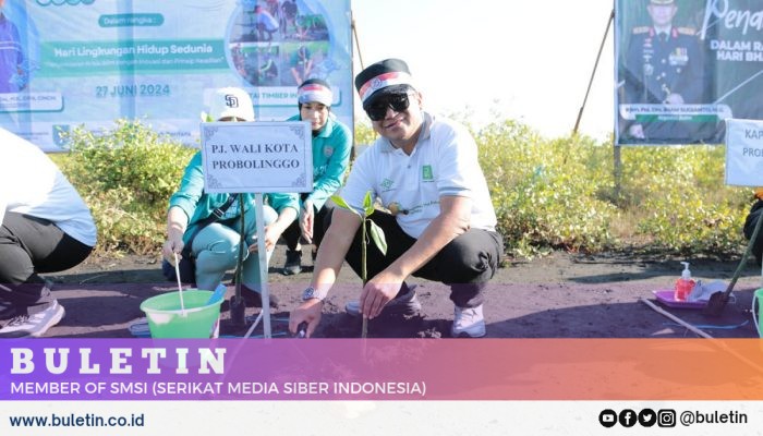 Peringati HLH dan HUT Bhayangkara, Pemkot Probolinggo Tanam 5.000 Mangrove