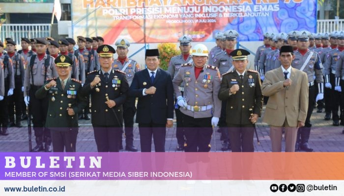Upacara dan Tasyakuran Warnai Peringatan Hari Bhayangkara ke-78 di Kota Probolinggo