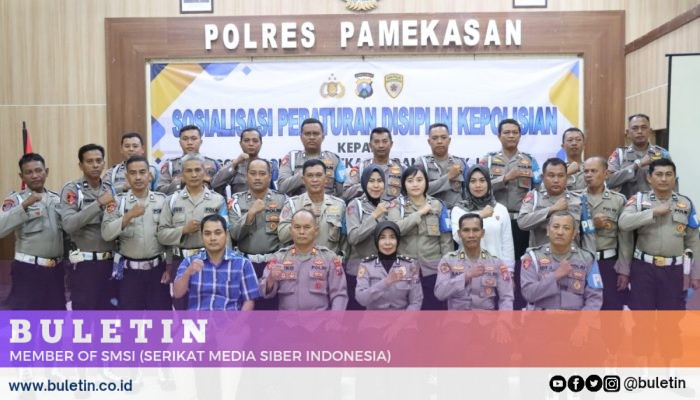Dituntut Profesional dan Tak Langgar Hukum, Polres Pamekasan Gelar Sosialisasi Peraturan Disiplin Kepolisian 