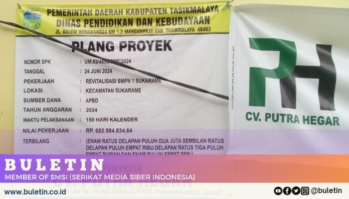 Pengerjaan Pembangunan Proyek SMPN 1 Sukarami Diduga Tidak Sesuai Bestek, Ini Kata CV Pelaksa