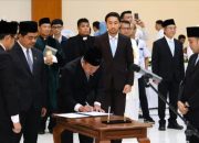 Menteri Nusron Jadi Saksi Pelantikan Pejabat Generasi Pertama di Kantor Komunikasi Kepresidenan