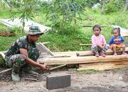 Keceriaan Anak-Anak Saat Bermain Dengan TNI Satgas TMMD 123