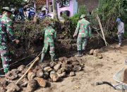 Pembuatan Jalan Plengsengan Skala Prioritas Satgas TMMD 123 Bondowoso
