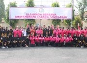 Jaga Fisik Tetap Prima, Polres Pamekasan Gelar Senam Bersama Dengan Bahayangkari
