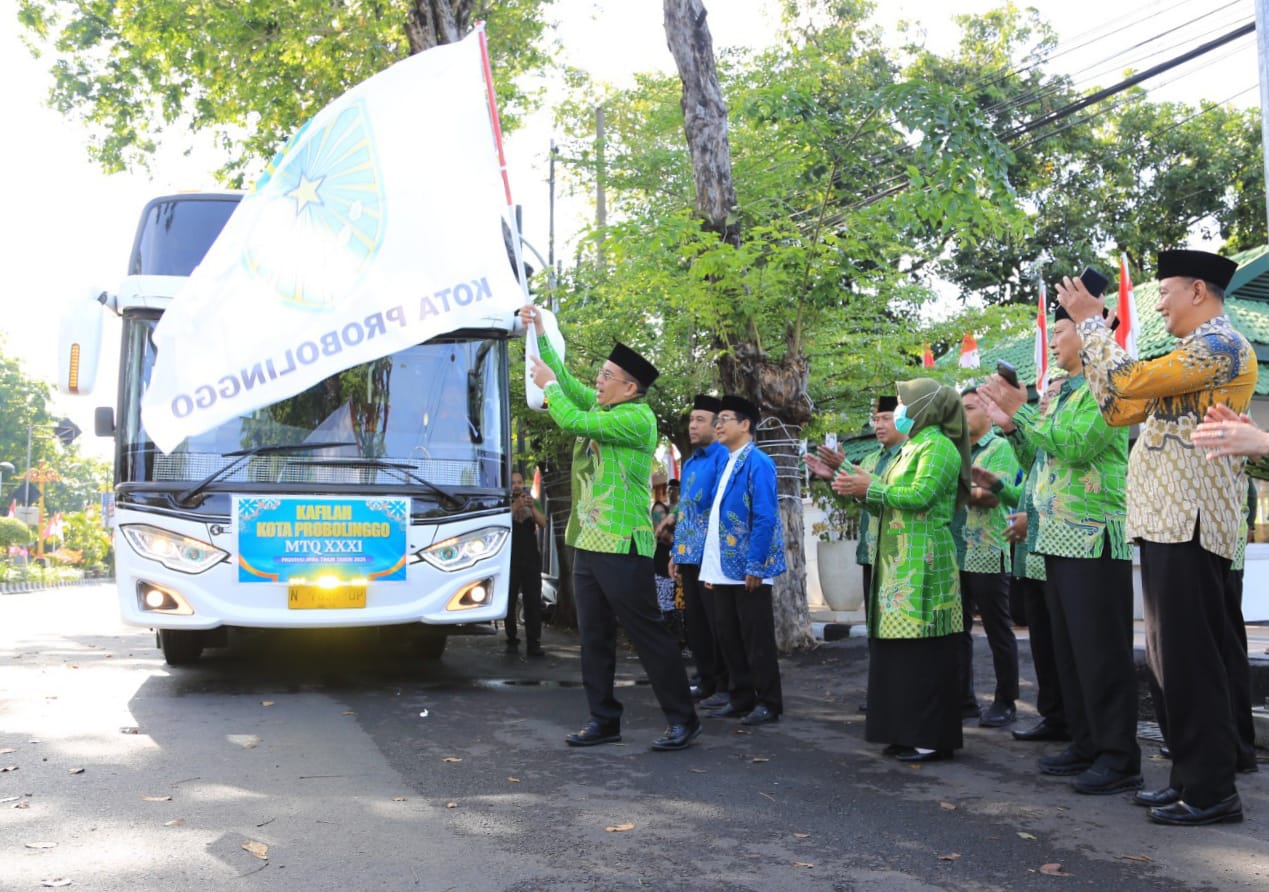 Resmi Diberangkatkan, 41 Kafilah Kota Probolinggo Bertolak ke MTQ Jatim di Jember
