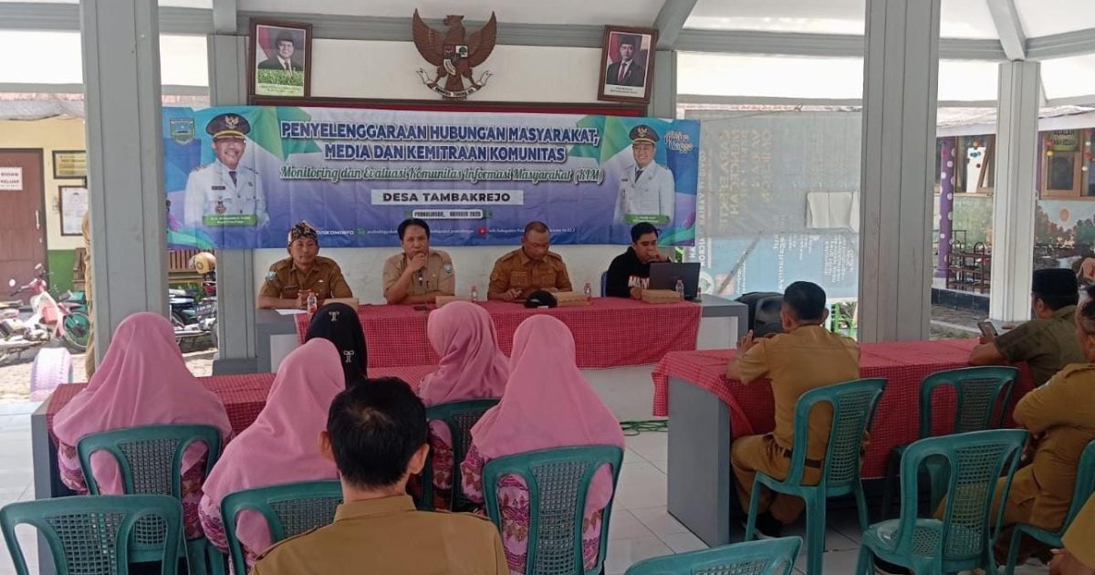 Diskominfo Probolinggo Dorong Penguatan KIM Naladhipa Tambakrejo Lewat Monev