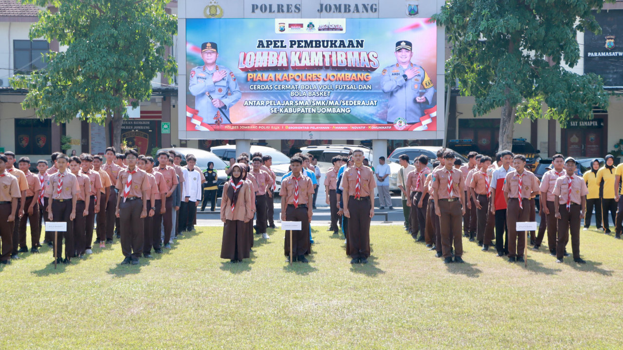 Edukasi Remaja, Polres Jombang Gelar Lomba Kamtibmas Tingkat SMA Sederajat