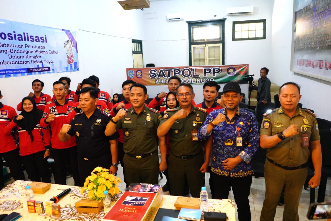 Sosialisasi Ketentuan Cukai, Satpol PP Kota Probolinggo Tegaskan Komitmen Berantas Rokok Ilegal