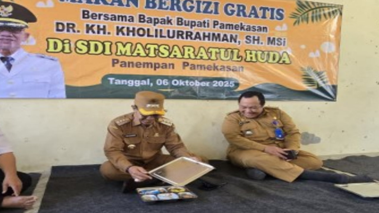 Pastikan Terealisasi dengan Baik, Bupati Pamekasan Nikmati Menu MBG bersama Siswa SD