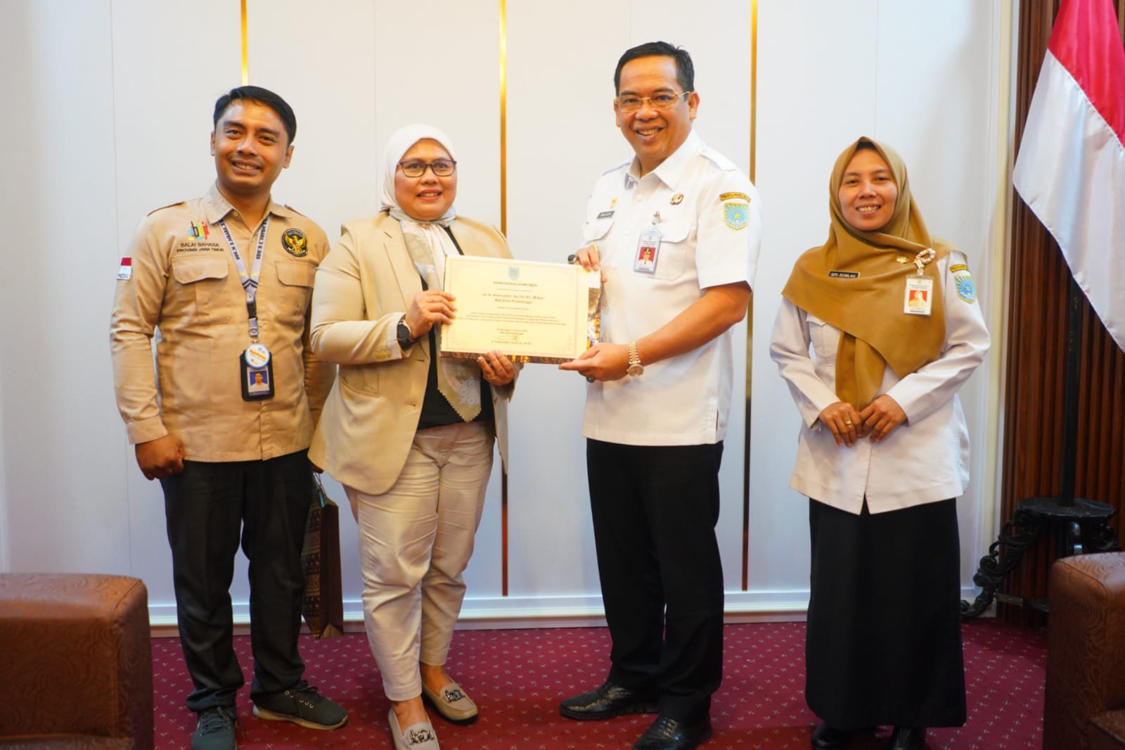 Wali Kota Dokter Amin bersama Balai Bahasa Jatim Bahas Penguatan Bahasa dan Literasi di Kota Probolinggo