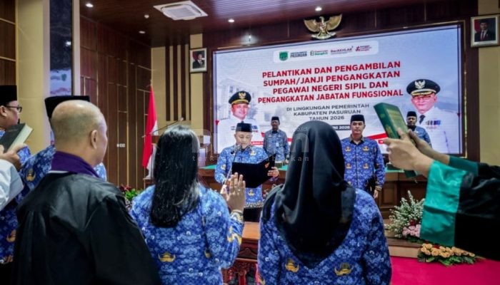 Ratusan CPNS Dilantik Jadi PNS Pemkab Pasuruan. Mas Rusdi : Tingkatkan Kompetensi, Jadilah ASN yang Berakhlaqul Karimah