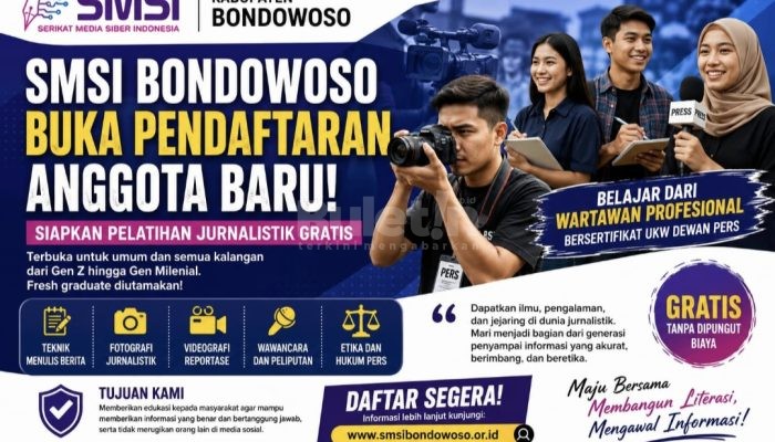 SMSI Bondowoso Siapkan Kader Jurnalis Muda, Rekrut Anggota Baru dan Gelar Pelatihan Jurnalistik Gratis