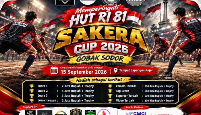 Sakera Bondowoso 2026 Gobak Sodor Resmi Digelar 15 September di Lapangan Pujer