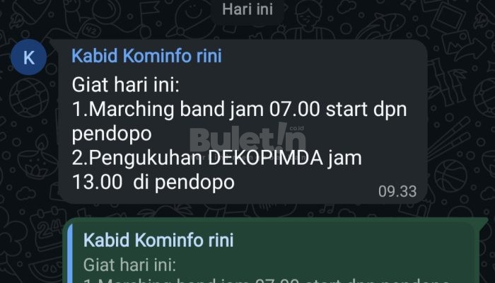Agenda Pemda Pukul 07.00 WIB, Baru Dibagikan 09.33 WIB: Jurnalis Bondowoso Pertanyakan Kinerja Diskominfo