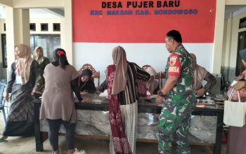Tak Hanya Soal Keamanan, Babinsa Maesan Bondowoso Aktif Dampingi Pelayanan Posyandu